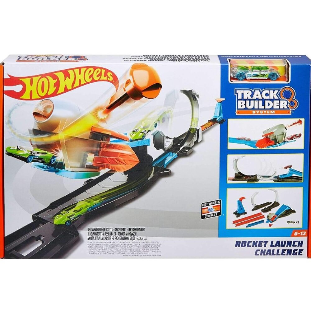 Hot Wheels Track Builder Rocket Launch with 3 Stunts and 1 Vehicle New Sealed